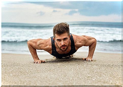 workout on the beach