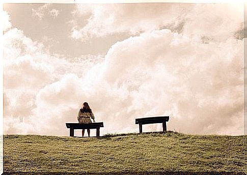 Woman sitting on bench