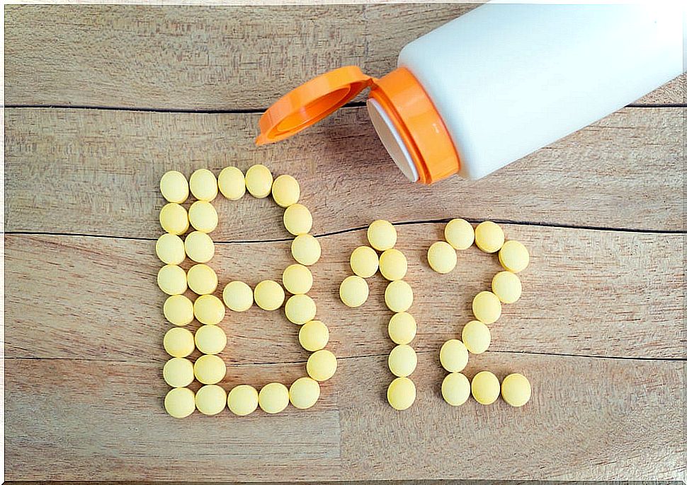 Vitamin B12 deficiency.