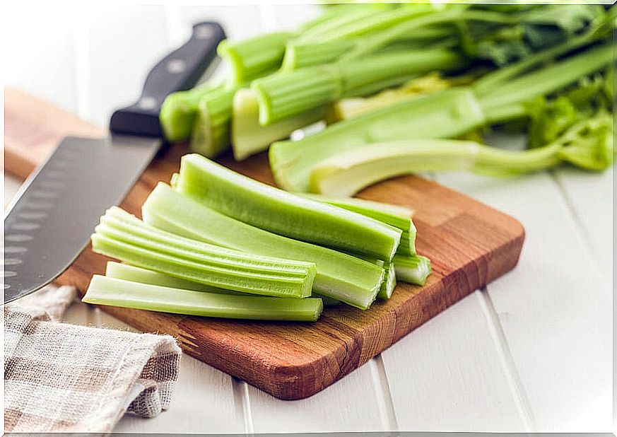 chopped celery