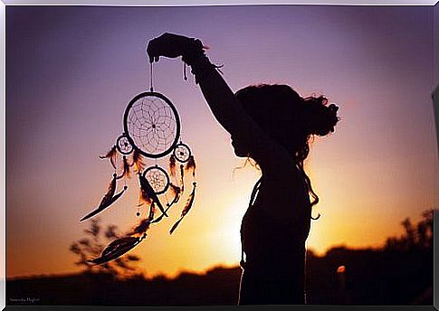 Woman with a dreamcatcher